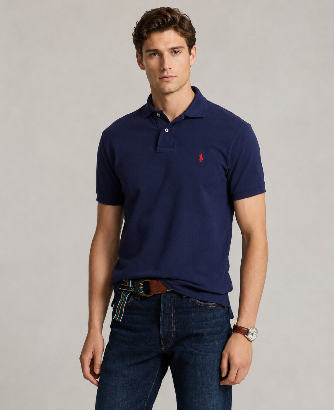 Polo Ralph Lauren mesh polo (Navy)