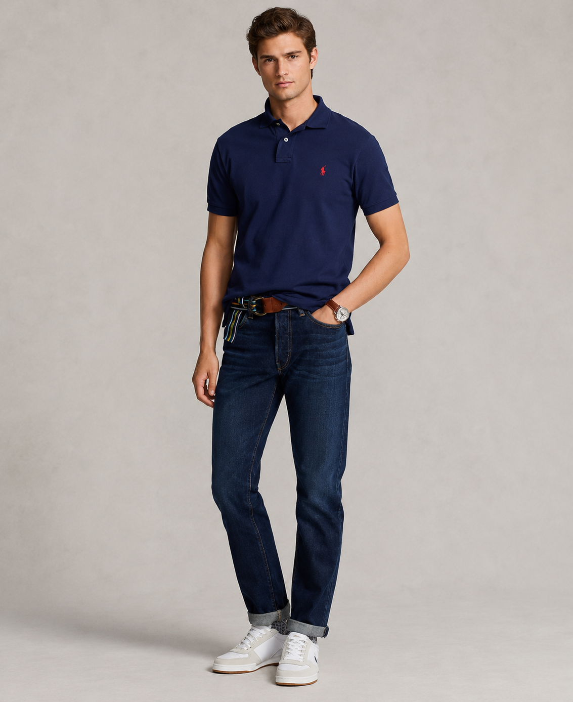 Polo Ralph Lauren mesh polo (Navy)