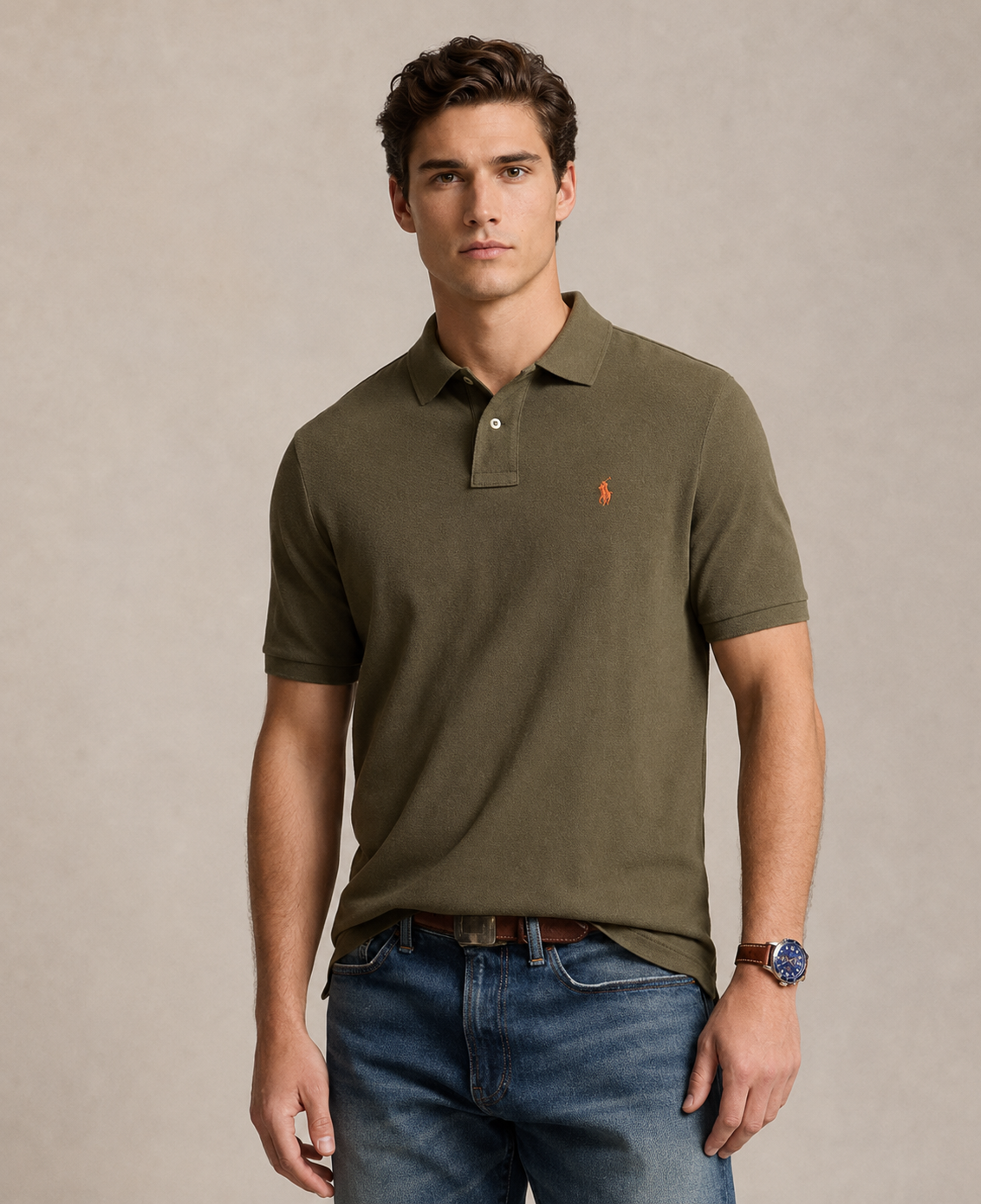 Polo Ralph Lauren mesh polo (Olive)