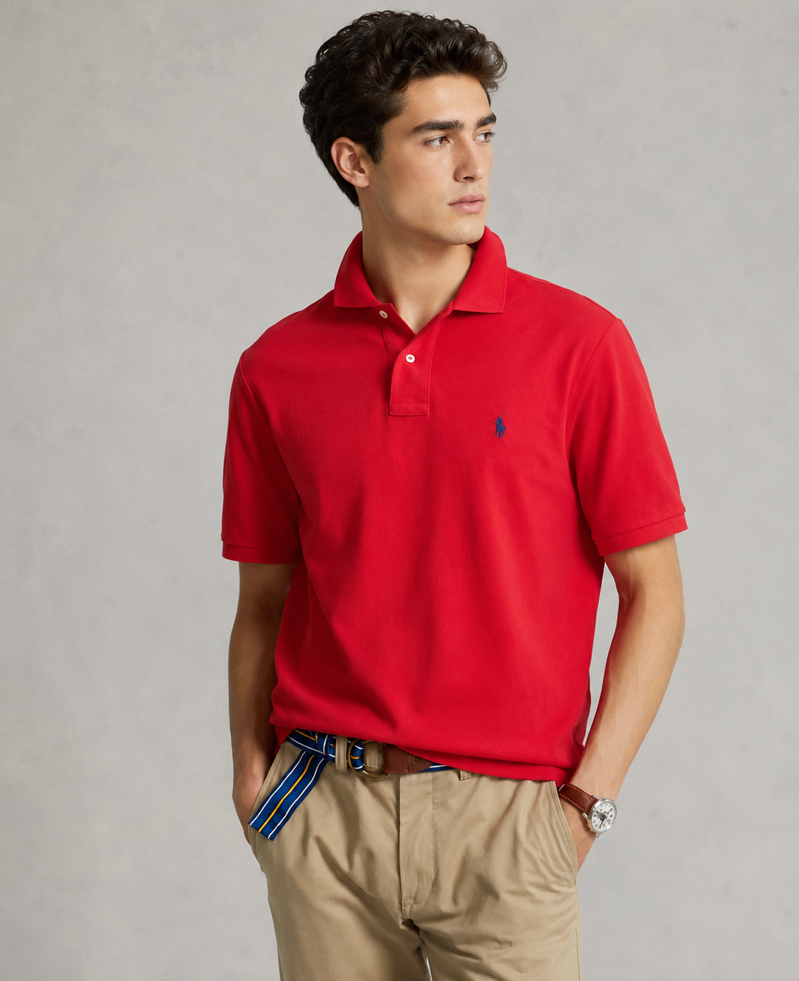Polo Ralph Lauren mesh polo (Red)