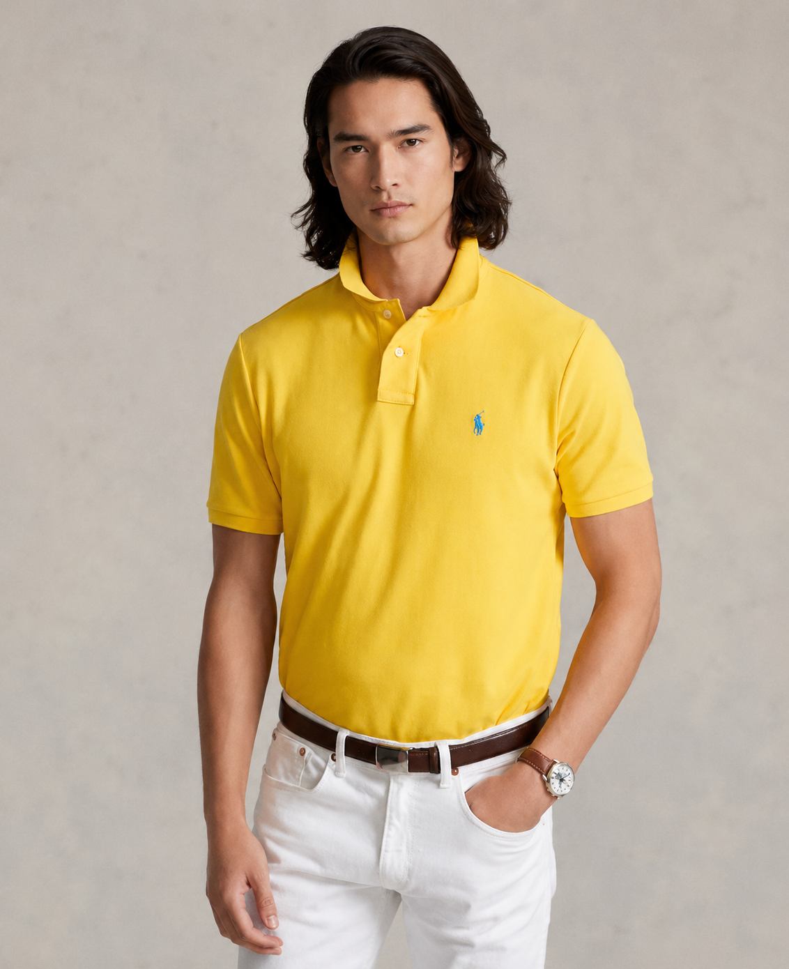 Polo Ralph Lauren mesh polo (Yellow)