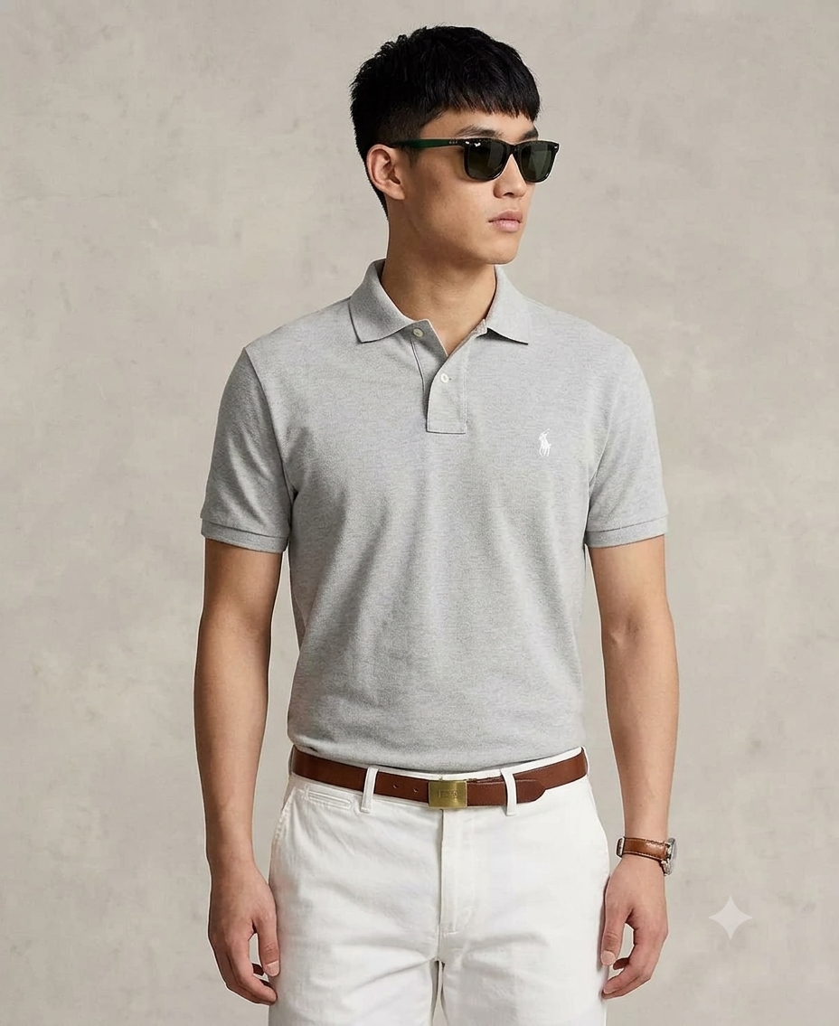 Polo Ralph Lauren mesh polo (Grey)