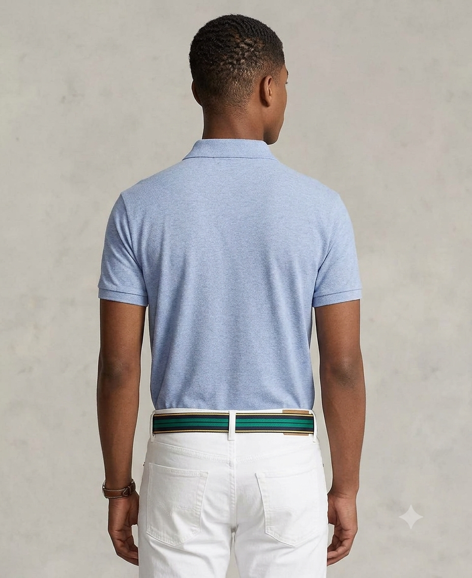 Polo Ralph Lauren mesh polo (Light Blue)
