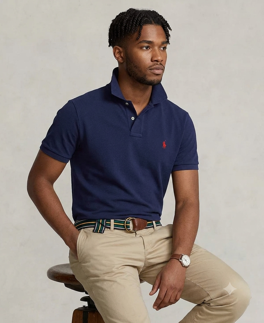 Polo Ralph Lauren mesh polo (Navy)