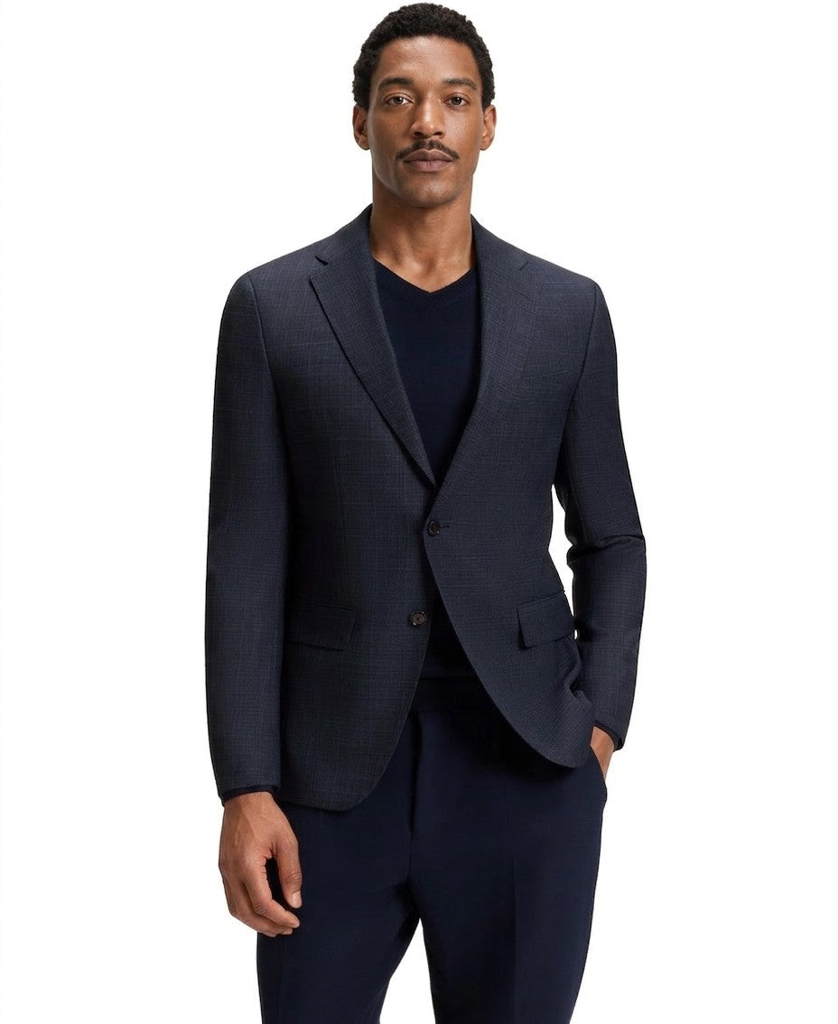 Boss By Hugo Boss Checked Virgin Wool Slim Fit Blazer — image 1