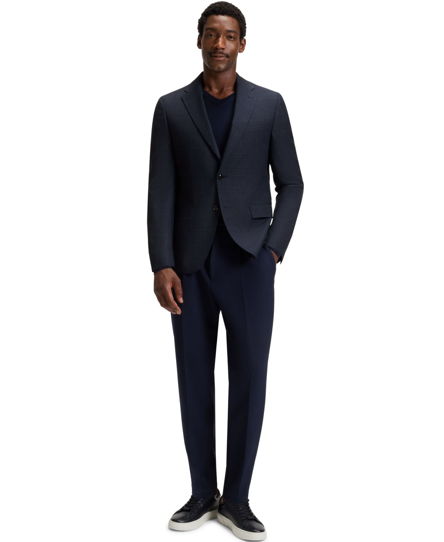 Boss By Hugo Boss Checked Virgin Wool Slim Fit Blazer — image 4