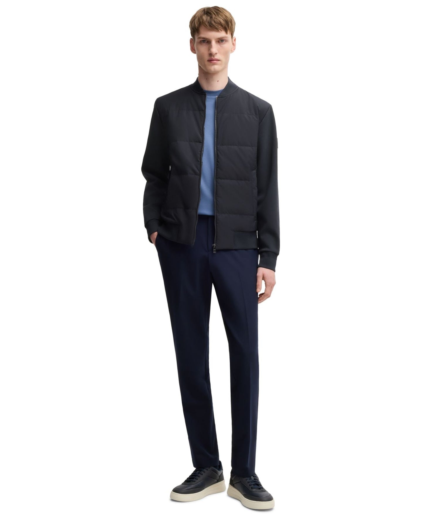 Boss By Hugo Boss Cotton-Blend Zip Up Padded Jacket — image 3