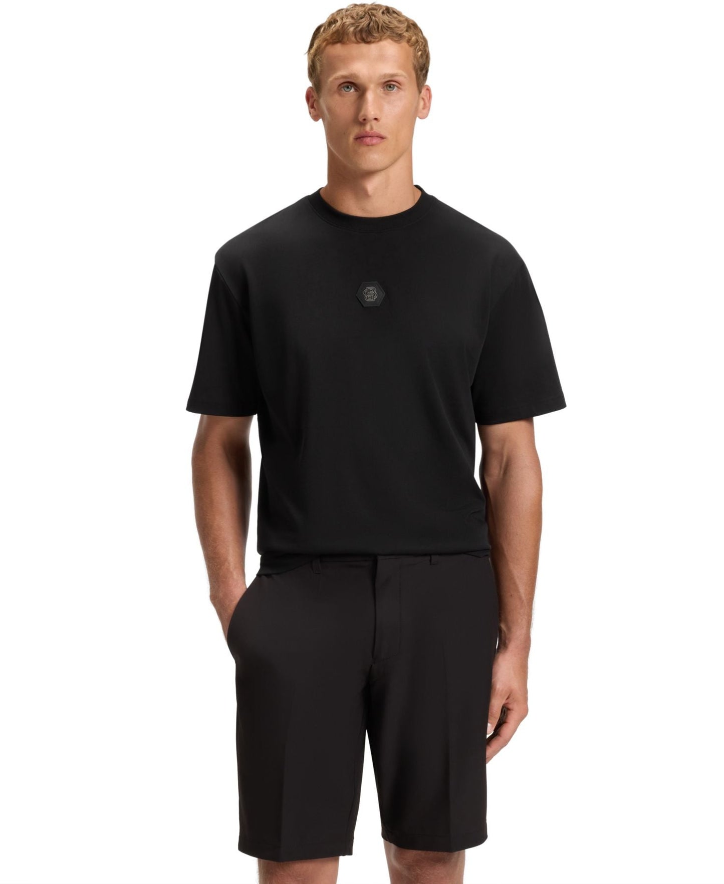 Boss By Hugo Boss Double B Monogram Cotton Jersey T-Shirt — image 1