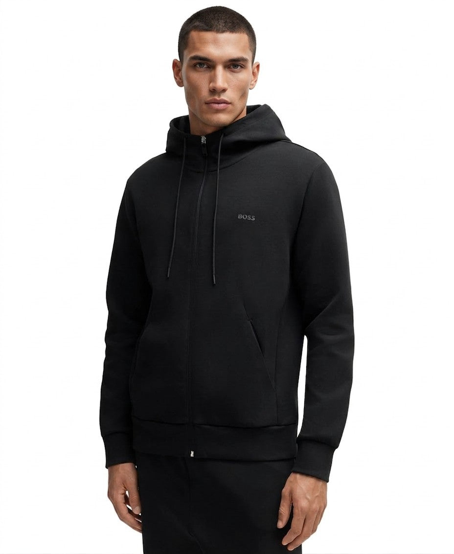Boss By Hugo Boss Logo Print Zip Up Hoodie — image 1