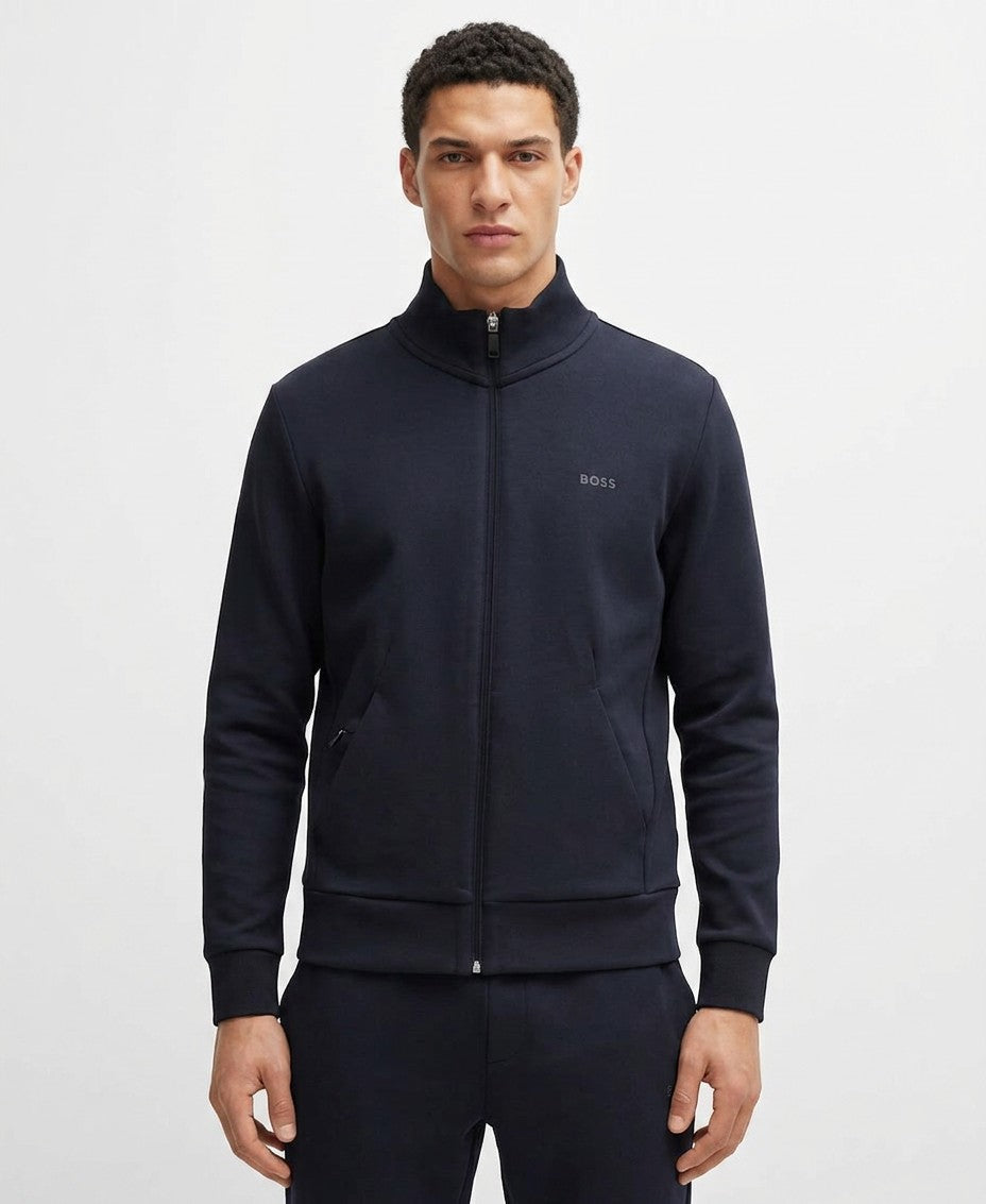 Boss By Hugo Boss Logo Print Zip Up Sweatshirt — image 1