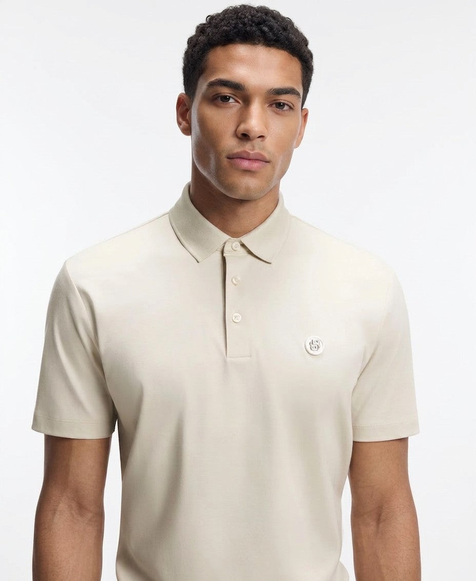 Boss By Hugo Boss Mercerized Cotton Double B Monogram Polo Shirt — image 2
