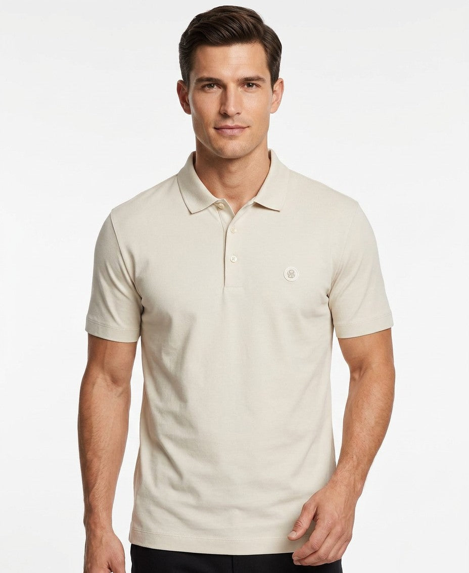Boss By Hugo Boss Mercerized Cotton Double B Monogram Polo Shirt — image 3