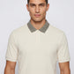 Boss By Hugo Boss Patterned Collar Pima Cotton Polo Shirt — image 3