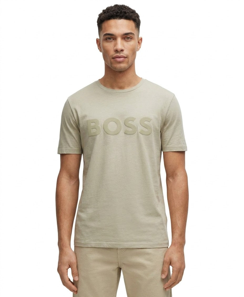 Boss By Hugo Boss Rubber Print Cotton Jersey T-Shirt — image 1