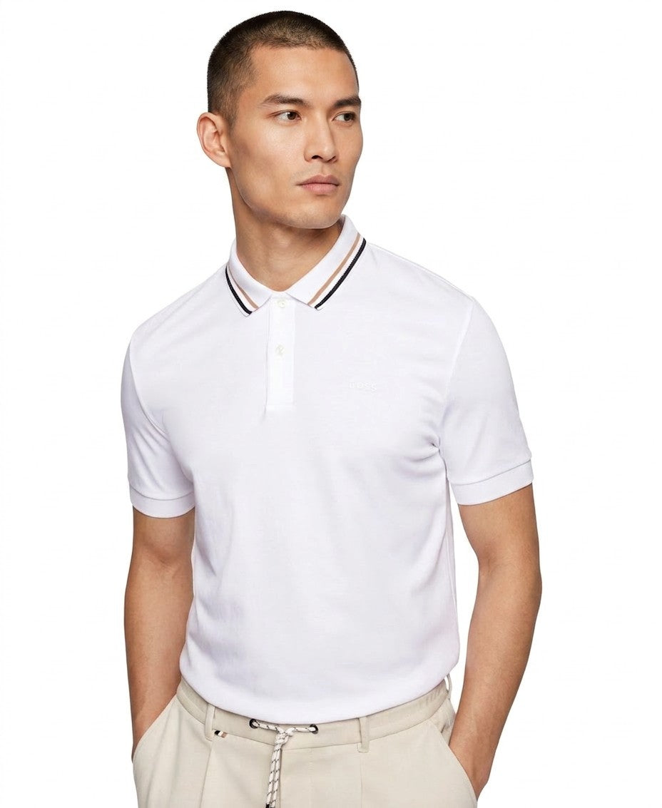 Boss By Hugo Boss Slim Fit Striped Collar Polo — image 1