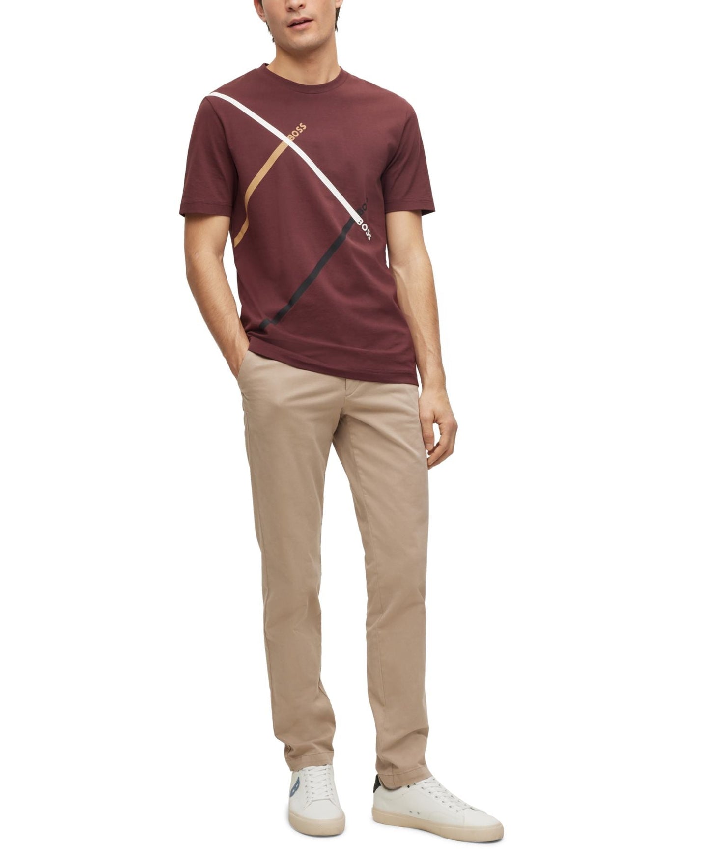 Boss By Hugo Boss Stretch Cotton Gabardine Slim Fit Chinos — image 4