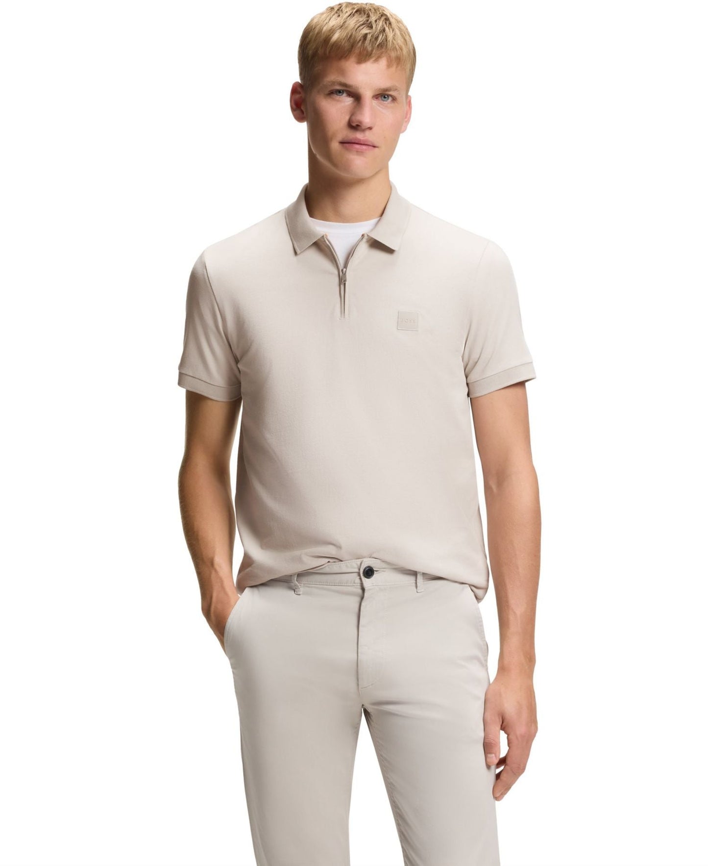 Boss By Hugo Boss Stretch Cotton Pique Slim Fit Polo Shirt — image 1