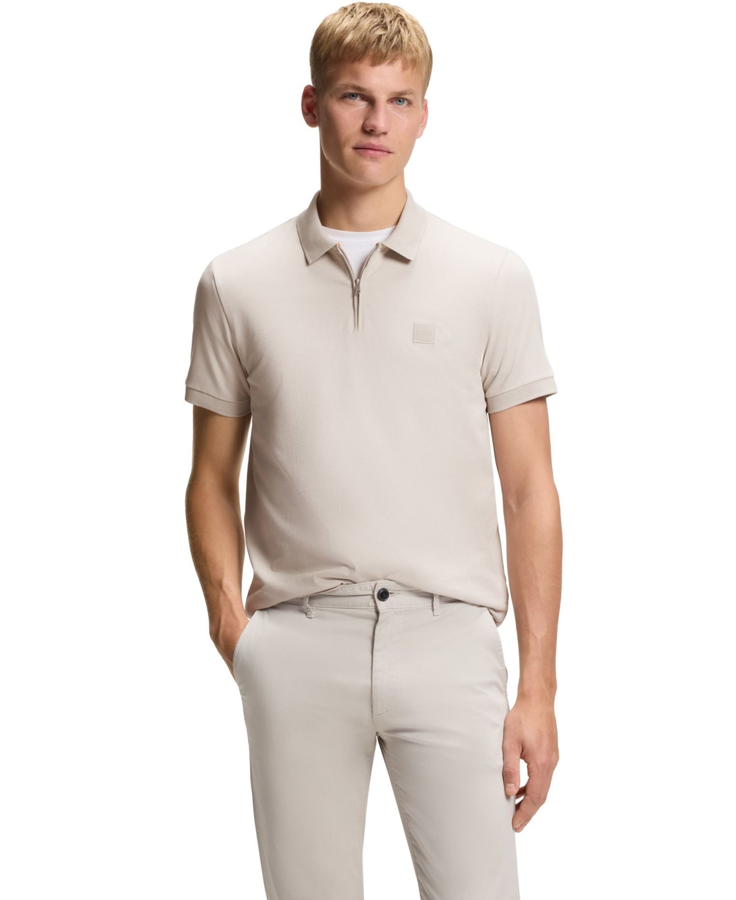 Boss By Hugo Boss Stretch Cotton Pique Slim Fit Polo Shirt — image 1