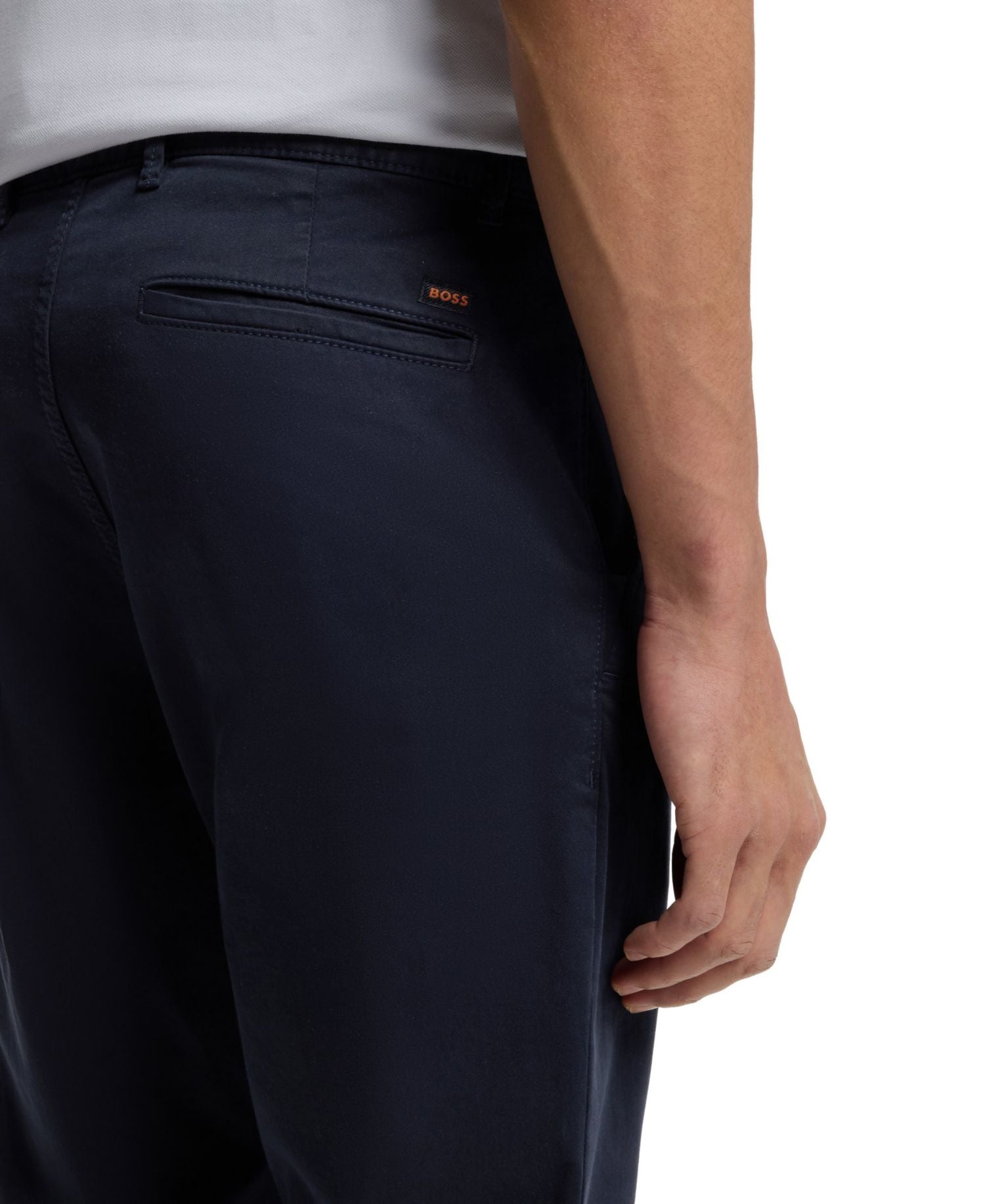 Boss By Hugo Boss Stretch Cotton Satin Slim Fit Chinos — image 2