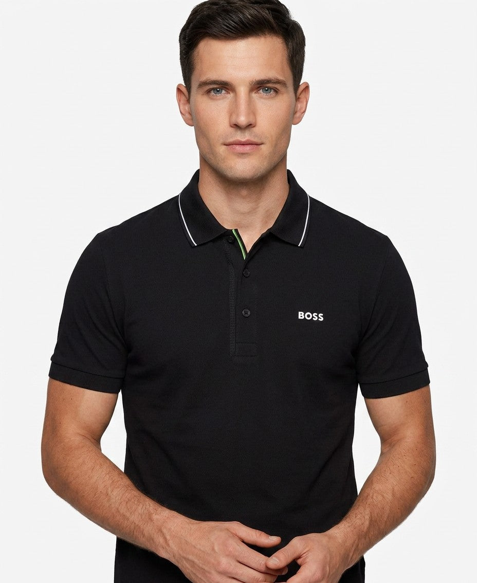 Boss By Hugo Boss Tonal Logo Slim Fit Polo Shirt — image 4
