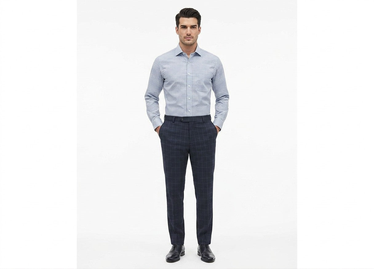 Brooks Brothers Classic Fit Windowpane Suit Pants — image 3