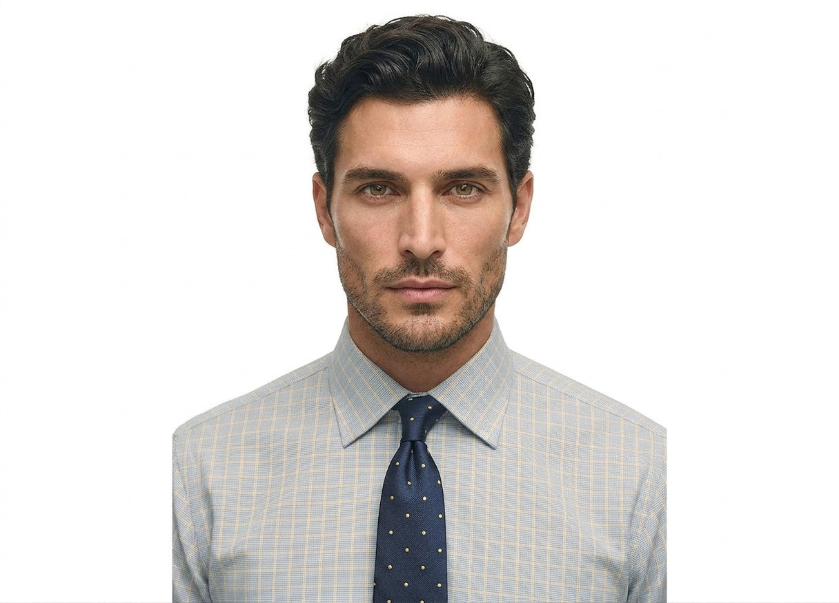 Brooks Brothers Regular Fit Navy Check Dress Shirt — image 3