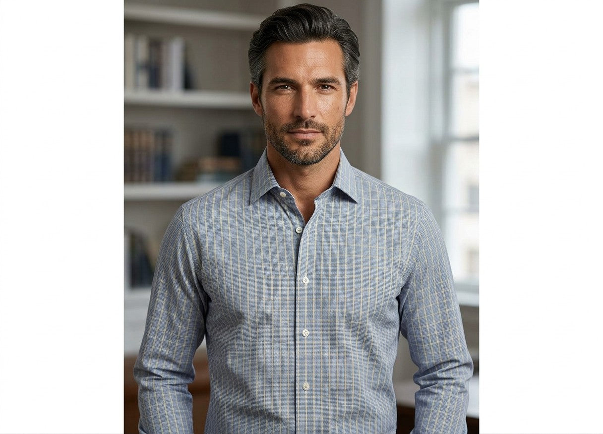 Brooks Brothers Regular Fit Navy Check Dress Shirt — image 4