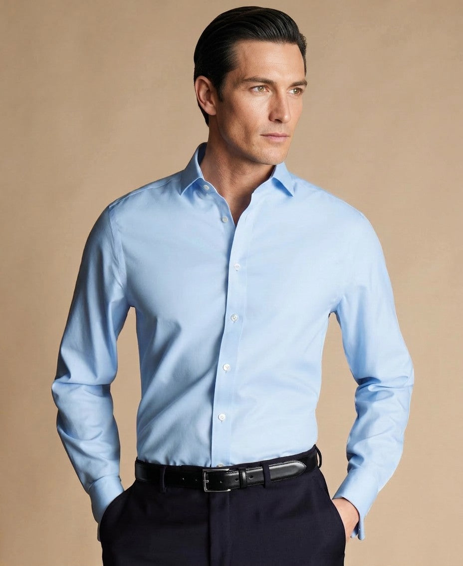 Charles Tyrwhitt Slim Fit Non-Iron Solid Twill Dress Shirt — image 1