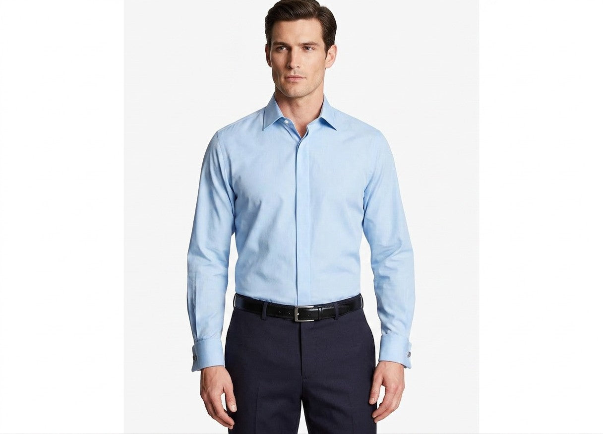 Charles Tyrwhitt Slim Fit Non-Iron Solid Twill Dress Shirt — image 3