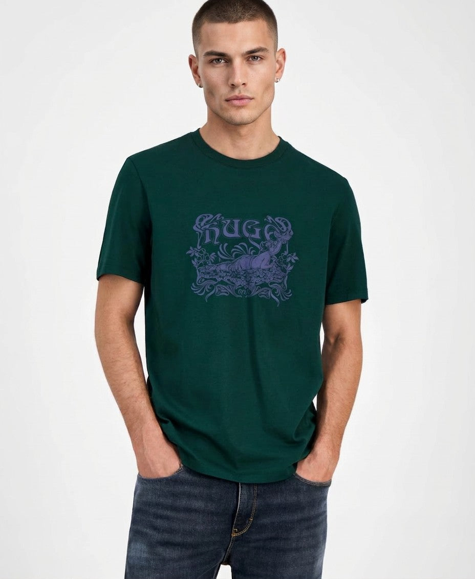 Hugo Boss Diwom Short Sleeve Logo Graphic Crewneck T-Shirt — image 1