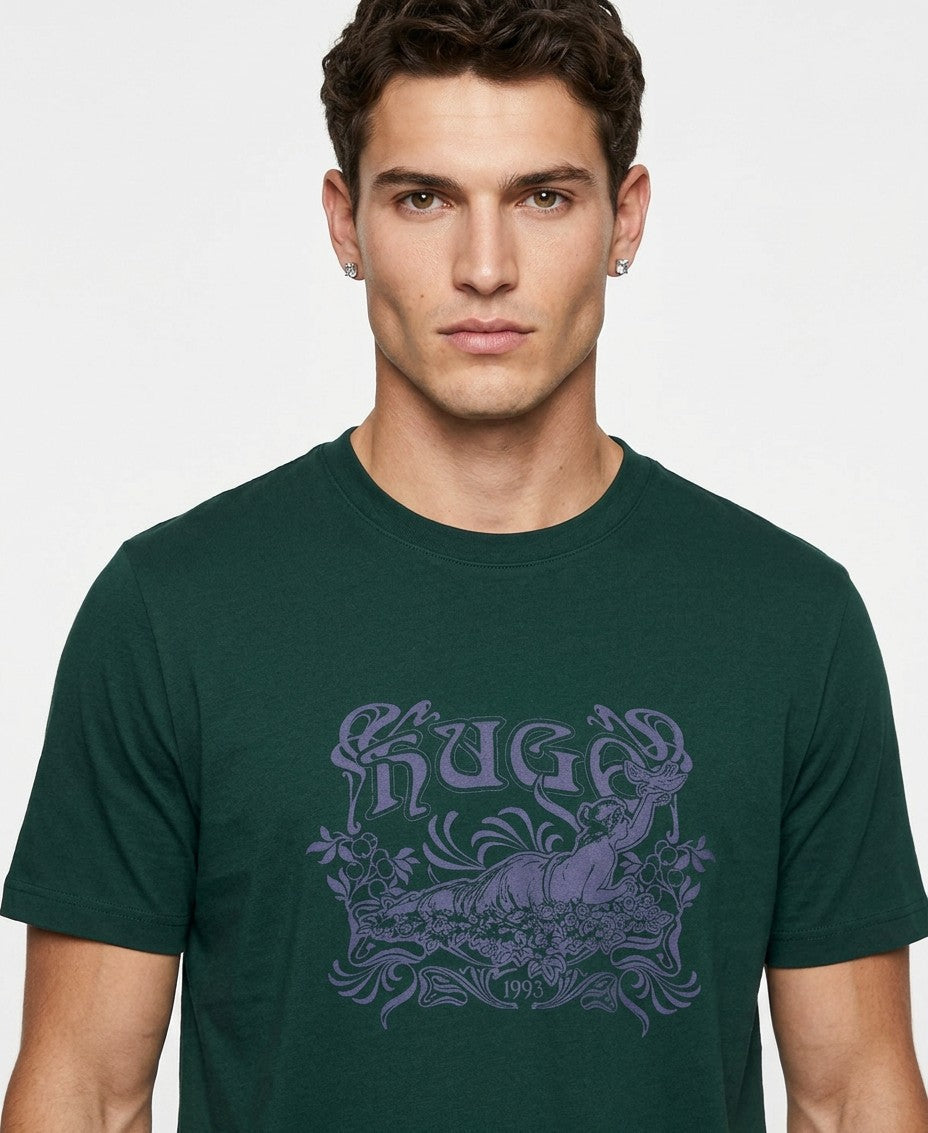 Hugo Boss Diwom Short Sleeve Logo Graphic Crewneck T-Shirt — image 3