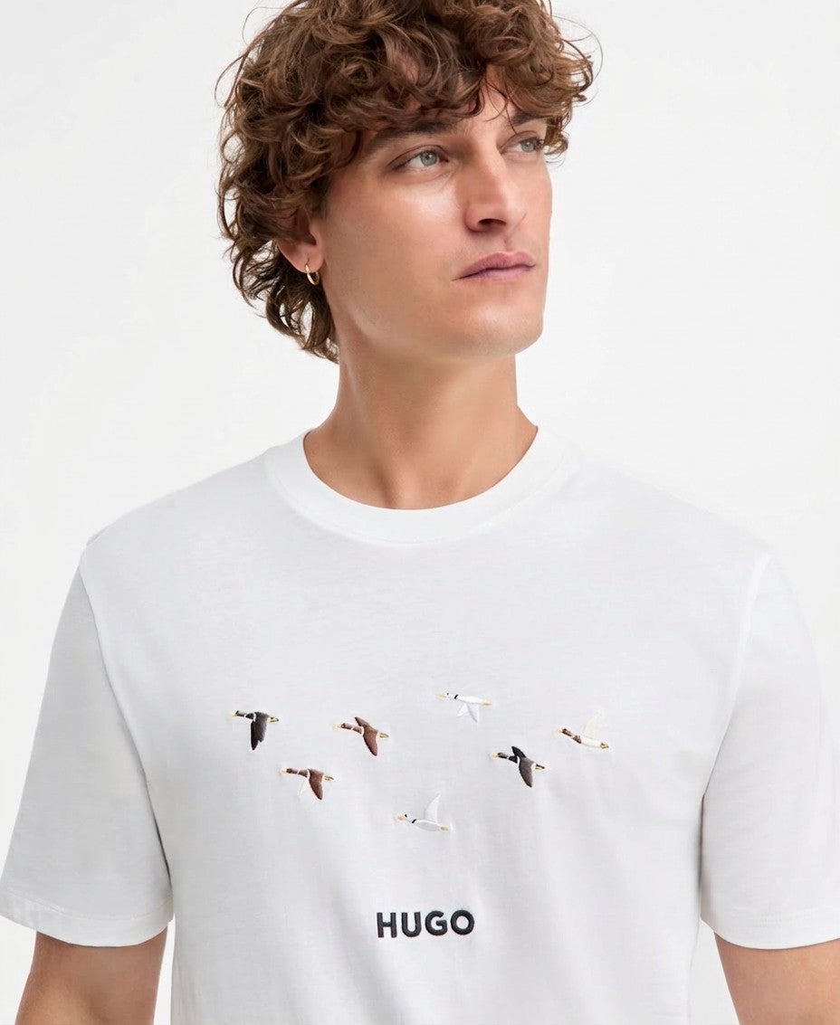 Hugo Boss Dugolini Short Sleeve Embroidered Logo Birds T-Shirt — image 3