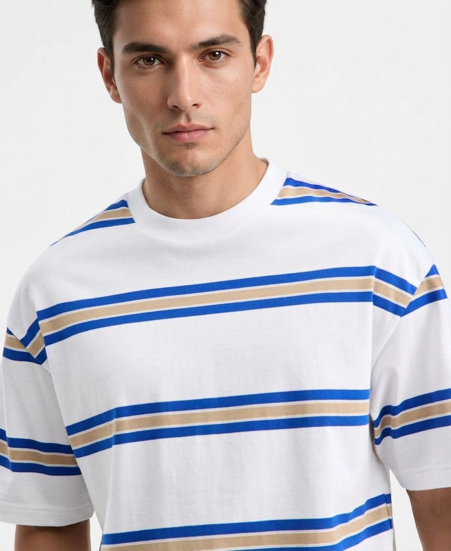 Hugo Boss Nolisto Relaxed Fit Short Sleeve Striped Crewneck T-Shirt — image 2