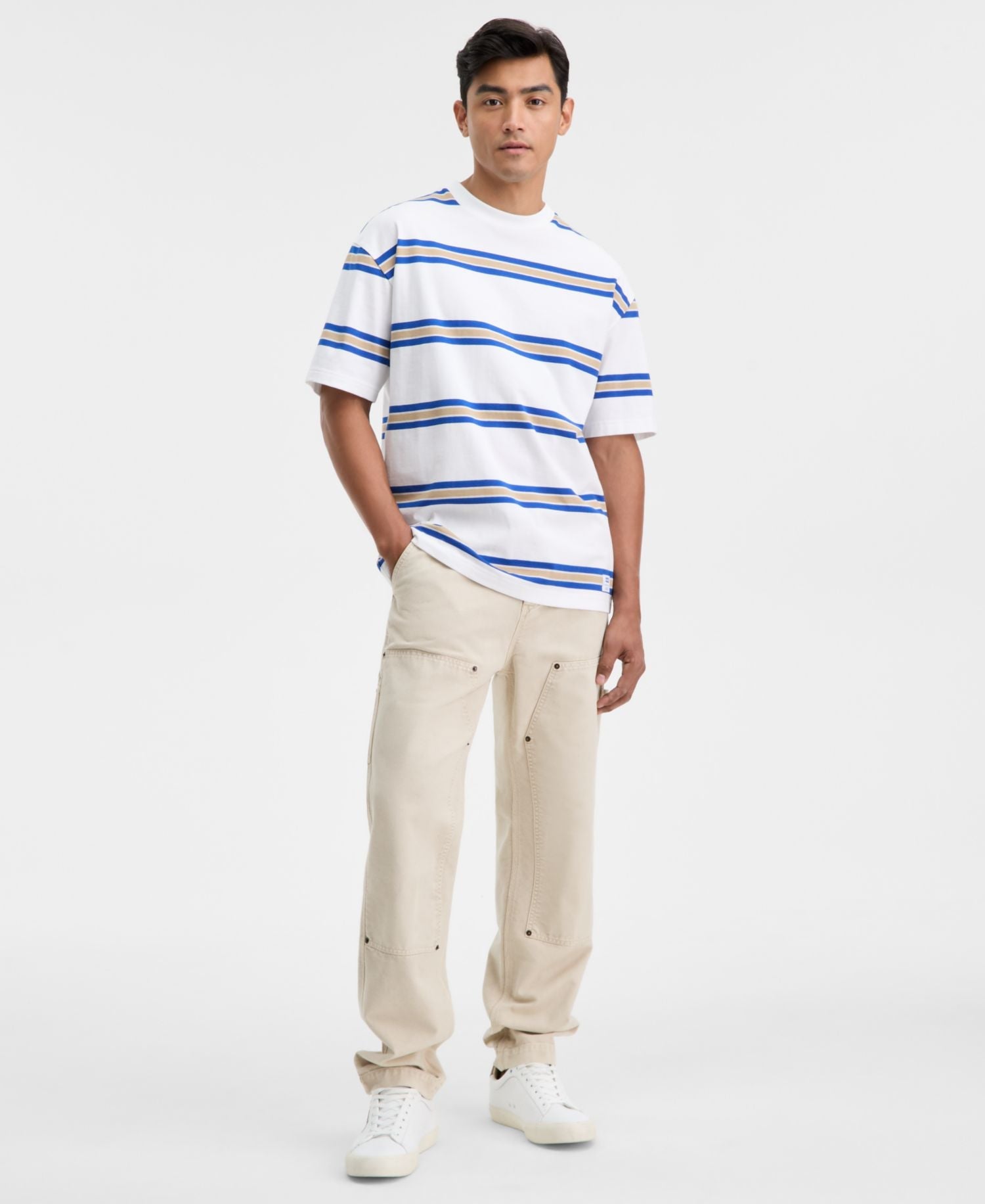 Hugo Boss Nolisto Relaxed Fit Short Sleeve Striped Crewneck T-Shirt — image 3