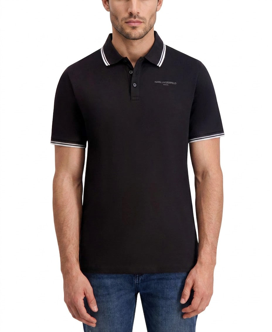 Karl Lagerfeld Paris Regular Fit Tipped Polo Shirt — image 1