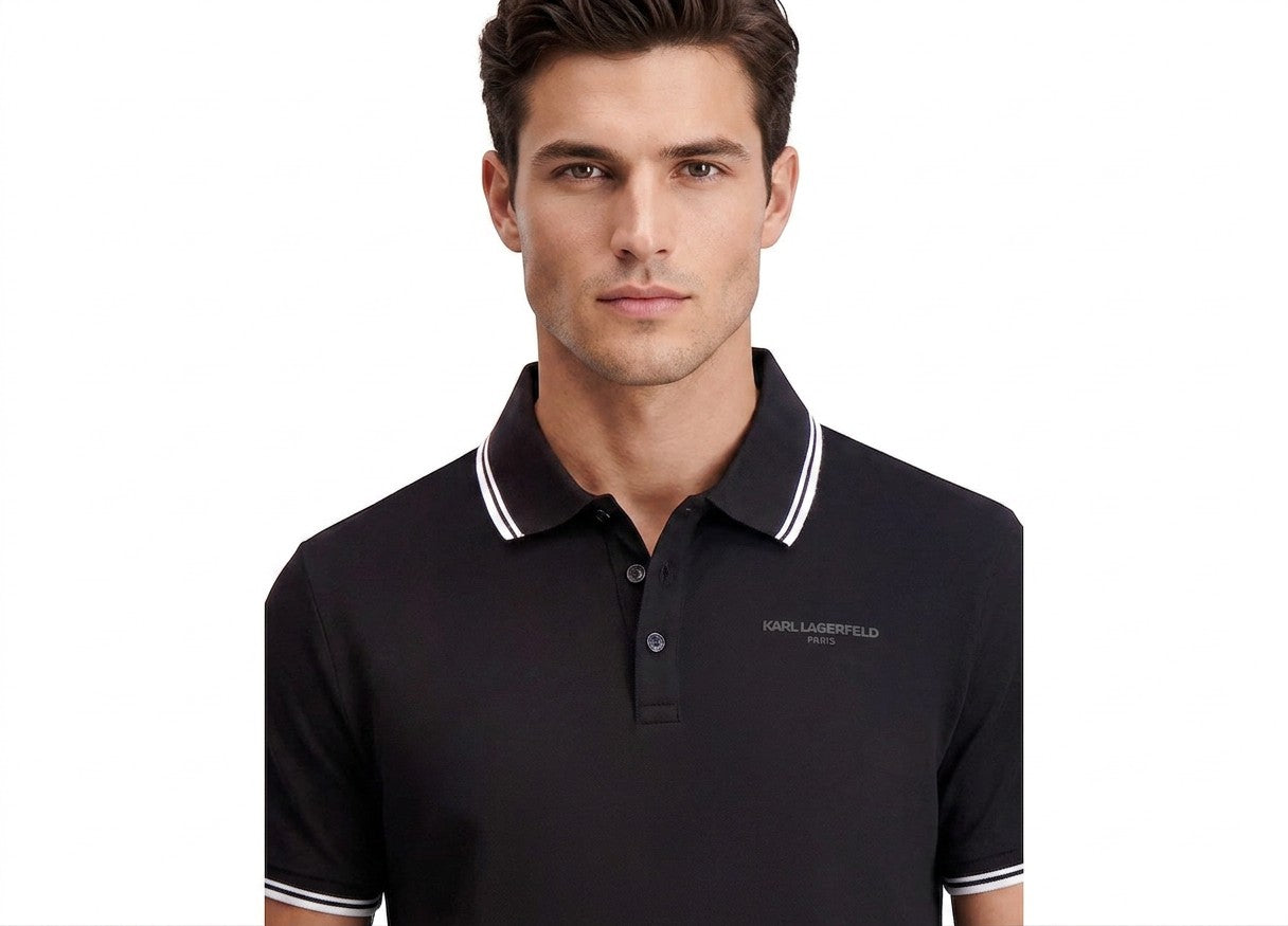 Karl Lagerfeld Paris Regular Fit Tipped Polo Shirt — image 3