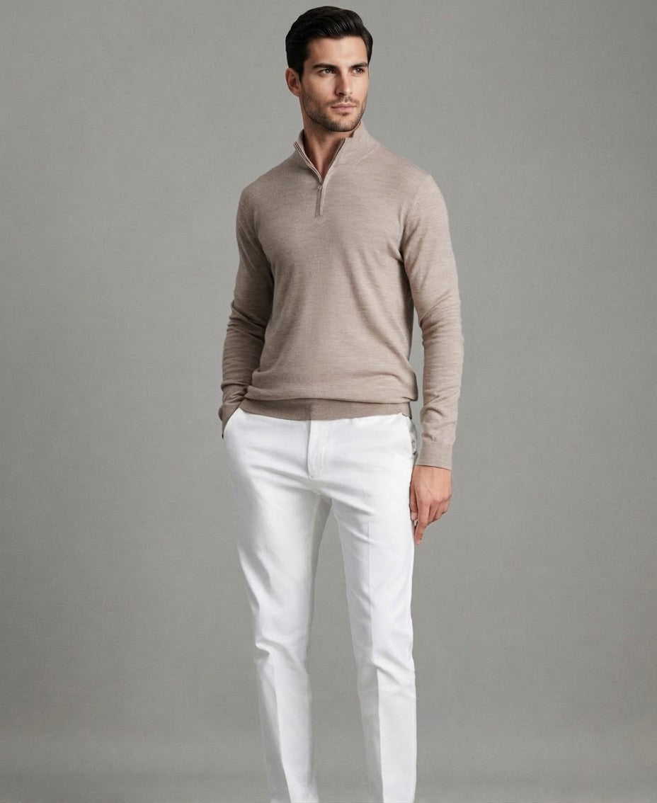 Reiss Merino Wool Half-Zip Funnel Neck Sweater — image 2