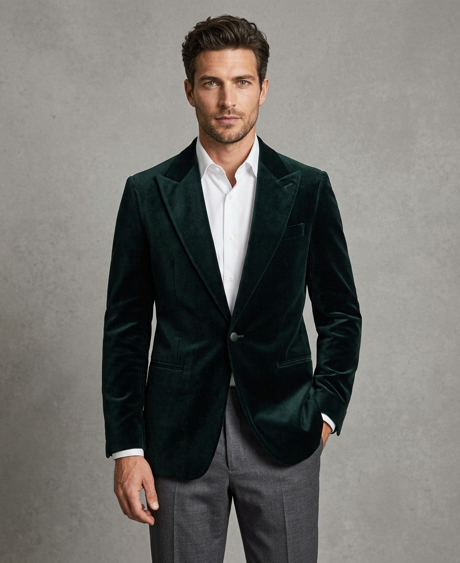 Reiss Single Breasted Velvet Slim Fit Blazer — image 4