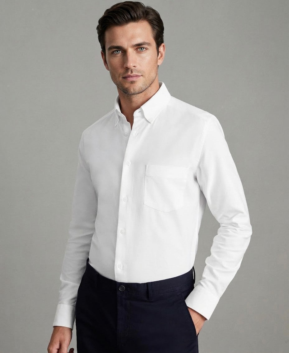 Reiss Slim Fit Button-Down Collar Cotton Oxford Shirt — image 1