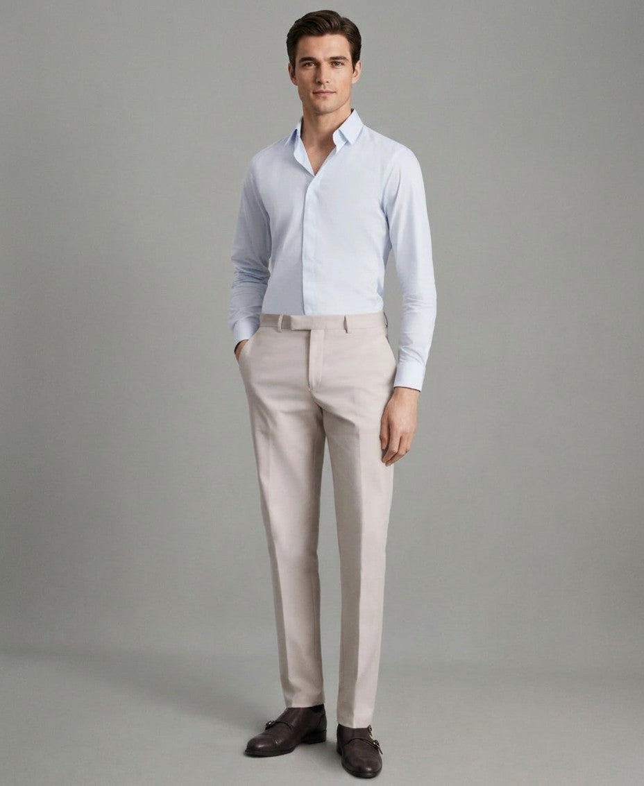 Reiss Slim Fit Cotton-Blend Pants — image 3