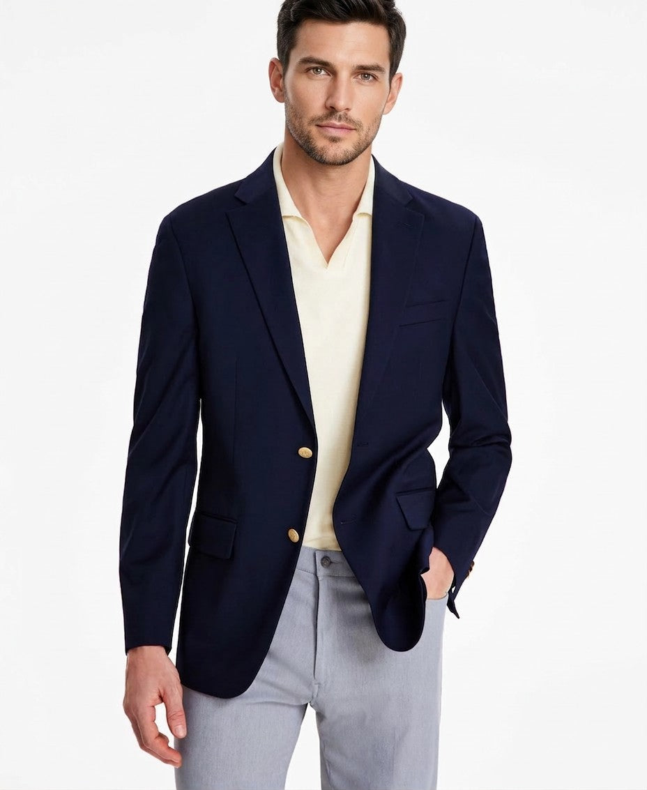 Tommy Hilfiger Modern Fit Solid Navy Blazer — image 3