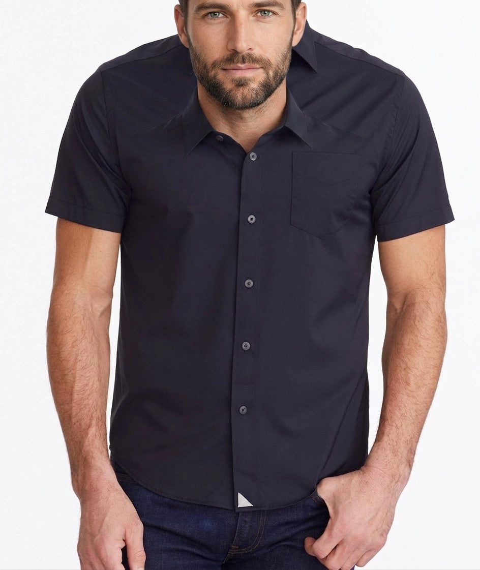 Untuckit Regular Fit Wrinkle-Free Short Sleeve Performance Gironde Button-Up Shirt — image 3